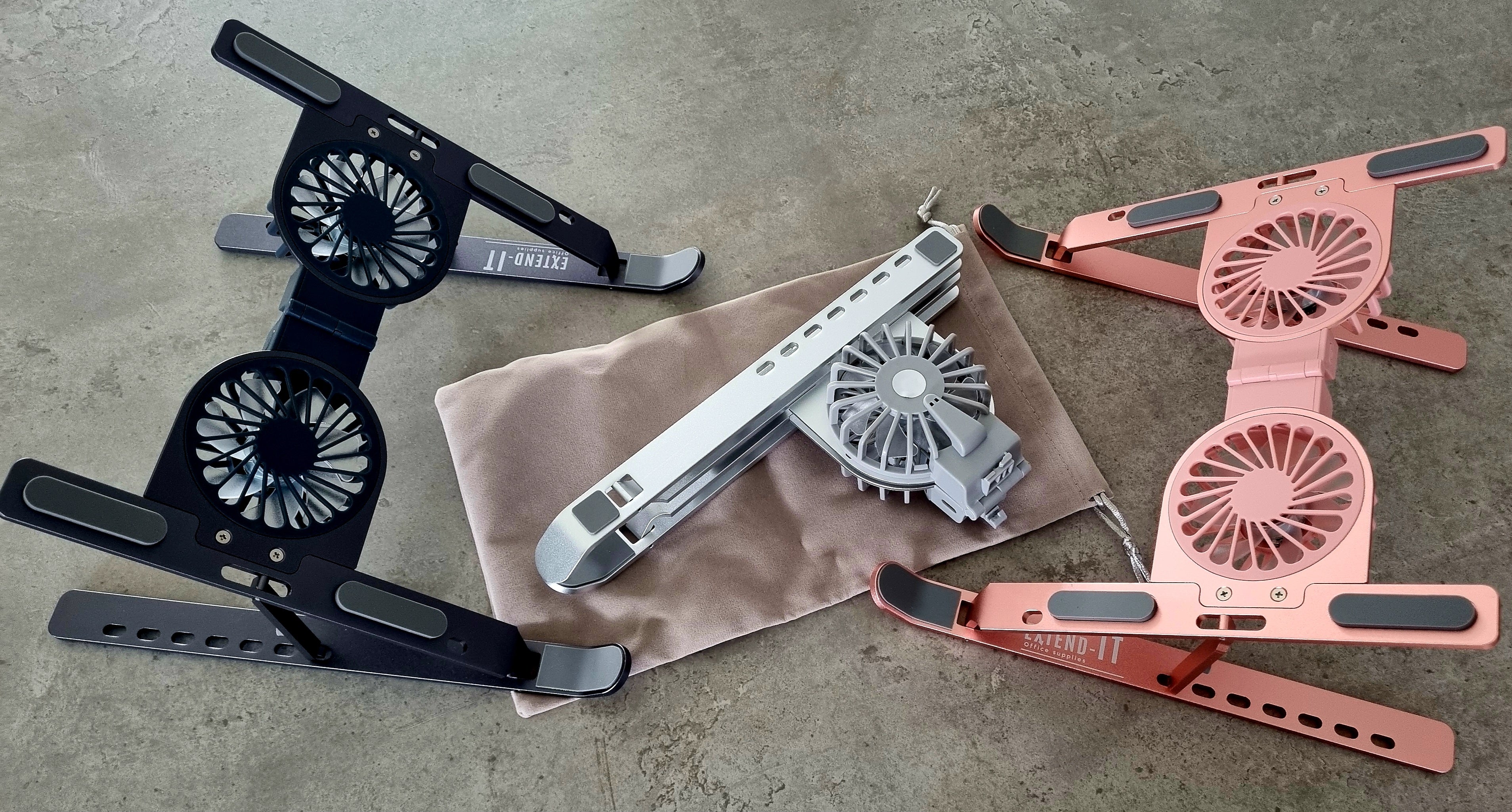 Portable Laptop Stand with Multifunctional Alloy Cooling Fans