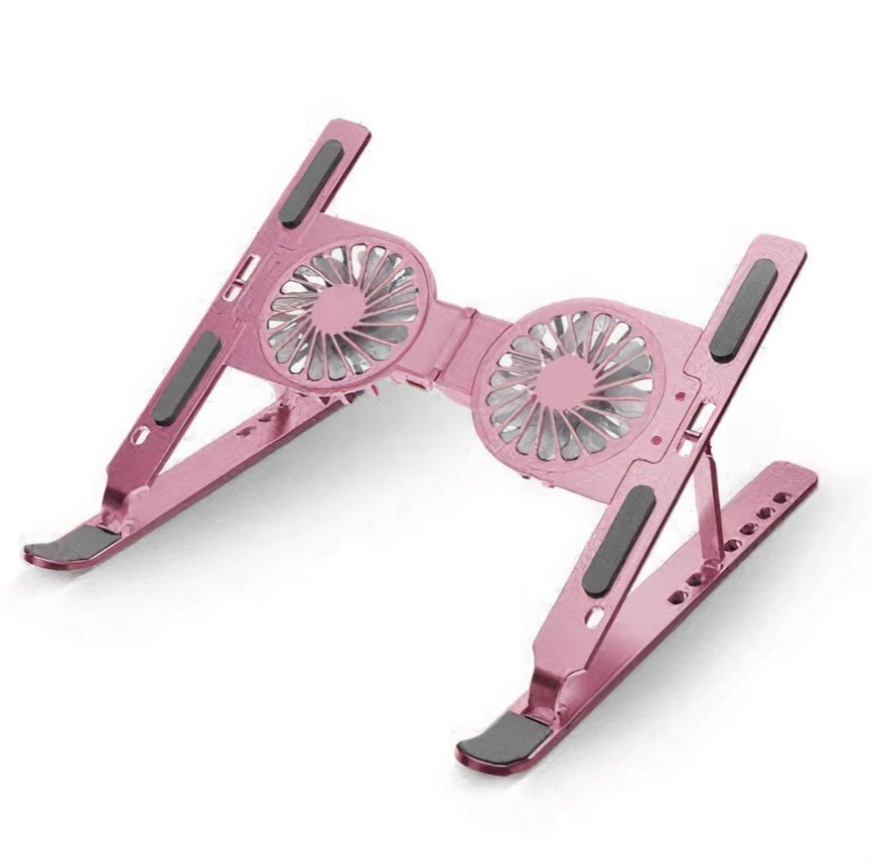 Portable Laptop Stand with Multifunctional Alloy Cooling Fans
